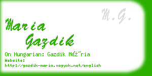 maria gazdik business card